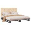 vidaXL Bed Frame without Mattress Grey 200x200 cm Solid Wood Pine