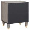 vidaXL Bedside Cabinet Grey 40 x 33 x 46 cm Solid Mango Wood