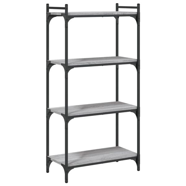 vidaXL Bookcase 4-Tier Grey Sonoma 60x30x120 cm Engineered Wood