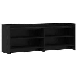 vidaXL TV Cabinet 135 x 33 x 47 cm Black Oak Engineered Wood