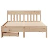 vidaXL Bed Frame without Mattress 120x190 cm Small Double Solid Wood Pine