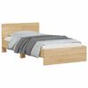 vidaXL Bed Frame without Mattress with LED Lights Sonoma Oak 100x200 cm
