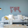 Homemania Wall Decoration World 100x58 cm Steel Red