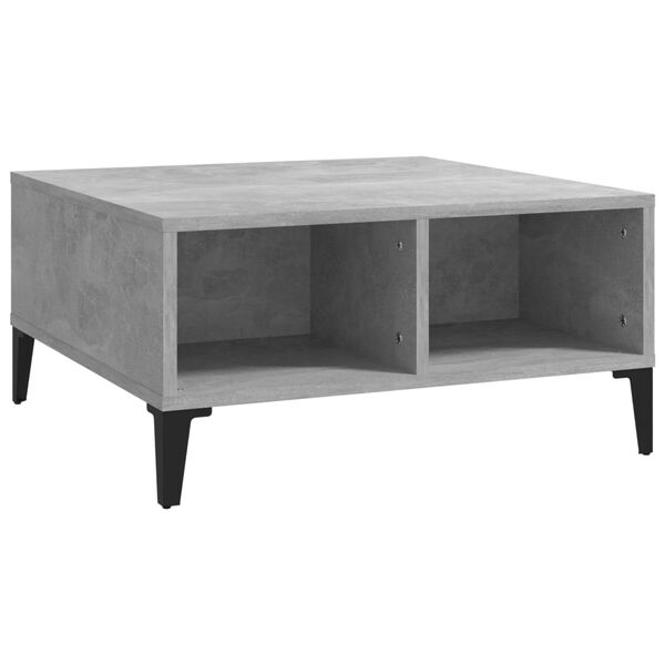 vidaXL Coffee Table Concrete Grey 60x60x30 cm Engineered Wood