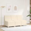 vidaXL Modular Sofa Unit Armless Cream 55 x 74 x 82 cm Corduroy Fabric