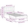 vidaXL Bed Frame with Headboard Wax Brown 90 x 200 cm Solid Pine Wood