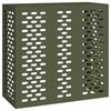 vidaXL Air Conditioner Cover Olive green 110 x 50 x 105 cm Steel