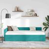 vidaXL Corner Bed Frame with Headboard Turquoise 80 cm x 200 cm Velvet
