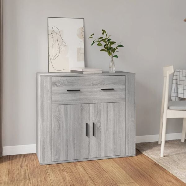 vidaXL Sideboard Grey Sonoma 80x33x70 cm Engineered Wood