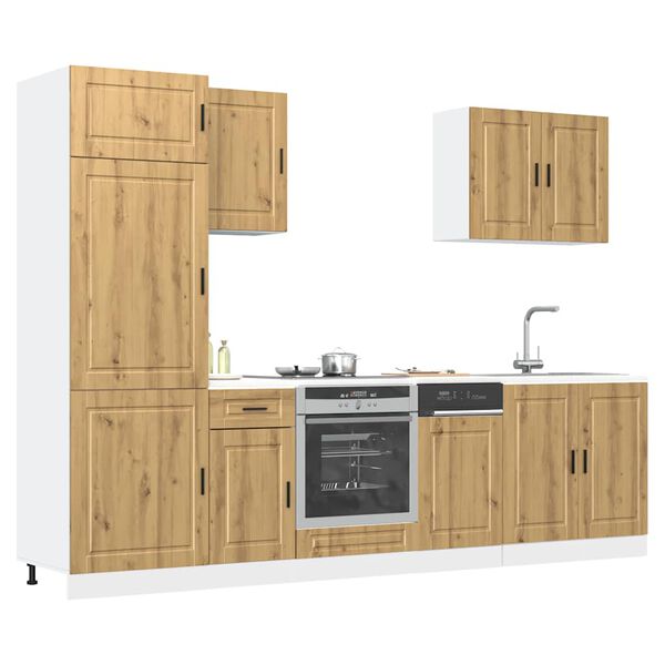 vidaXL 7 Piece Kitchen Cabinet Set Kalmar Artisan Oak Engineered Wood