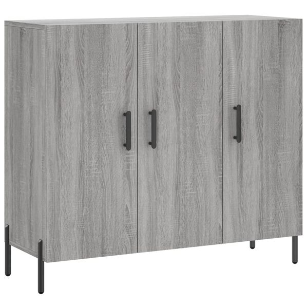 vidaXL Sideboard Grey Sonoma 90x34x80 cm Engineered Wood