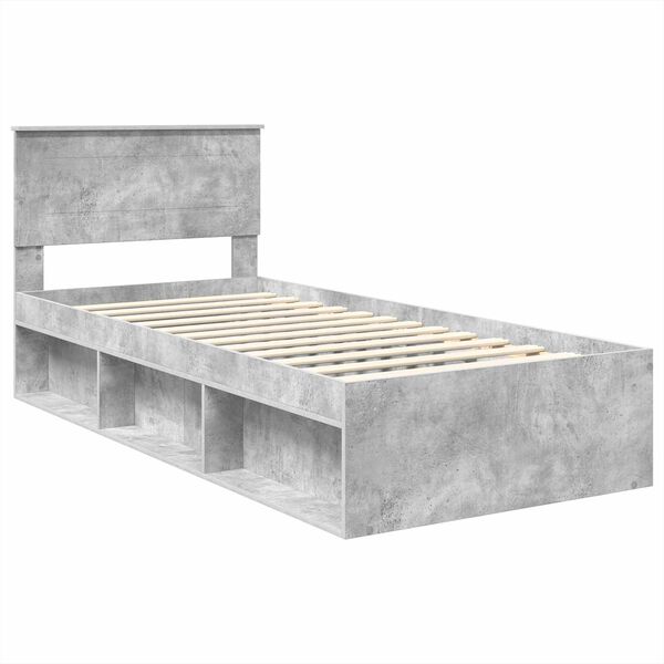 vidaXL Bed Frame with Headboard Concerte 90 x 200 cm Engineered wood