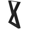 vidaXL Dining Table Legs 2 pcs Black 80x(72-73.3) cm Steel