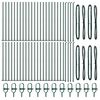 vidaXL Fence Post Other 52 pcs Grey 3.2 x 3.2 x 50 cm Steel