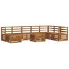 vidaXL Outdoor Sofa Set 9 pcs Natural