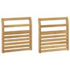 vidaXL Armrests Module 2 pcs White 58.5 x 8 x 60 cm Solid Acacia Wood
