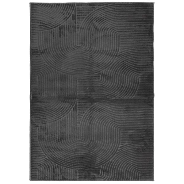 vidaXL Rug IZA Short Pile Scandinavian Look Anthracite 160x230 cm