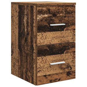 vidaXL Bathroom Cabinet In-between Old Wood 30 x 35 x 50 cm