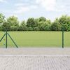 vidaXL Fence Post Green 100 x 0.5 m (19 x 19 mm mesh) Steel and PVC