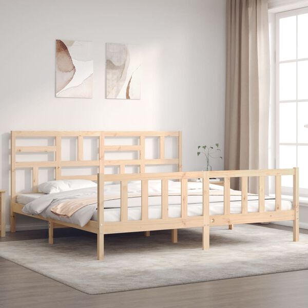 vidaXL Bed Frame without Mattress 200x200 cm Solid Wood Pine