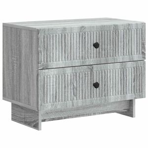 vidaXL Bedside Cabinet Grey Sonoma 62 x 34.5 x 47.5 cm Engineered Wood