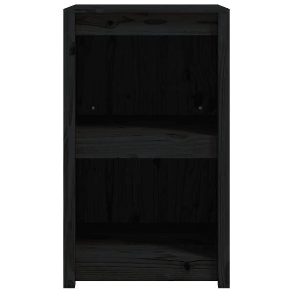 vidaXL Outdoor Kitchen Cabinet Black 55x55x92 cm Solid Wood Pine