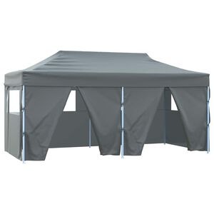 vidaXL Party Tent Folding Anthracite 291 x 580 x 315 cm Oxford Fabric