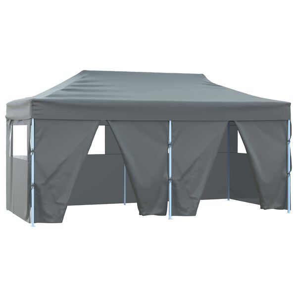 vidaXL Party Tent Folding Anthracite 291 x 580 x 315 cm Oxford Fabric