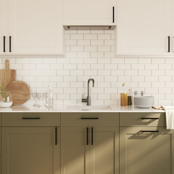 vidaXL Cabinet Handles 20 pcs Black 160 mm Stainless Steel