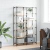 vidaXL Bookshelf Sonoma Oak 100x32x170 cm Engineered Wood and Iron