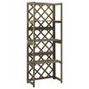 vidaXL Trellis with Shelves Grey 55x30x140 cm Solid Fir Wood