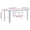 vidaXL Coffee Table with Drawer BODO Honey Brown 100 x 55 x 45.8 cm