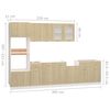 vidaXL 7 Piece Kitchen Cabinet Set Sonoma Oak Engineered Wood