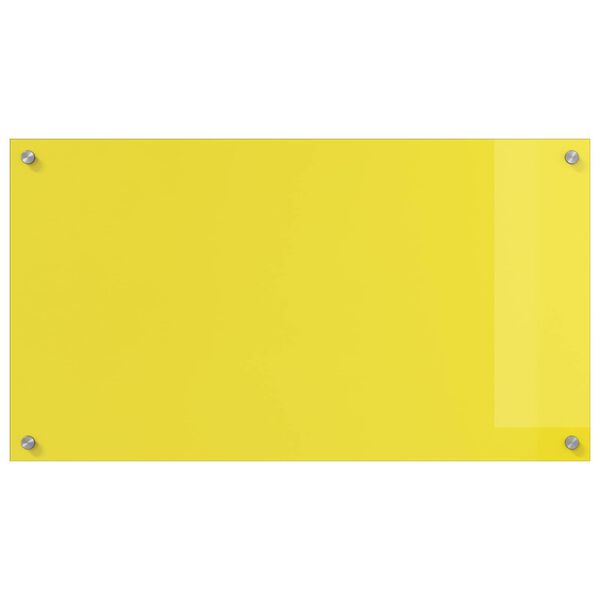 vidaXL Kitchen Backsplash Yellow 90 x 50 x 0.6 cm Tempered Glass