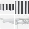 vidaXL Manual Retractable Awning Anthracite&White 400x300 cm