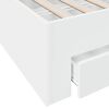 vidaXL Bed Frame with Drawers without Mattress White 90x200 cm