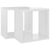 vidaXL Wall Cube Shelves 2 pcs High Gloss White 26x15x26 cm