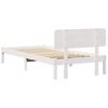 vidaXL Bed Frame with Headboard White 90 x 190 cm Solid Pine Wood