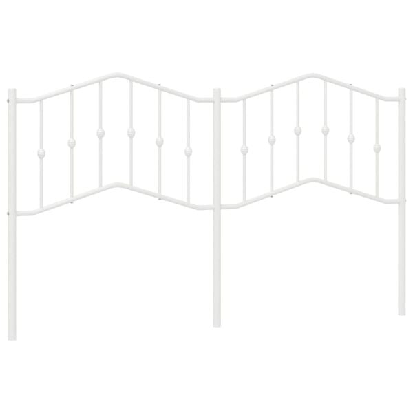 vidaXL Metal Replace Headboard White 160 cm