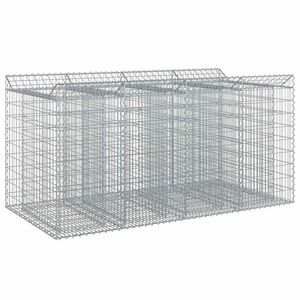 vidaXL Gabion Raised Bed 2 pcs 200 x 100 x 100 cm Galvanised Steel