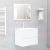 vidaXL Bathroom Furniture Set White Engineered Wood