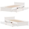 vidaXL Bed Frame without Mattress White 90x190 cm Single Solid Wood Pine
