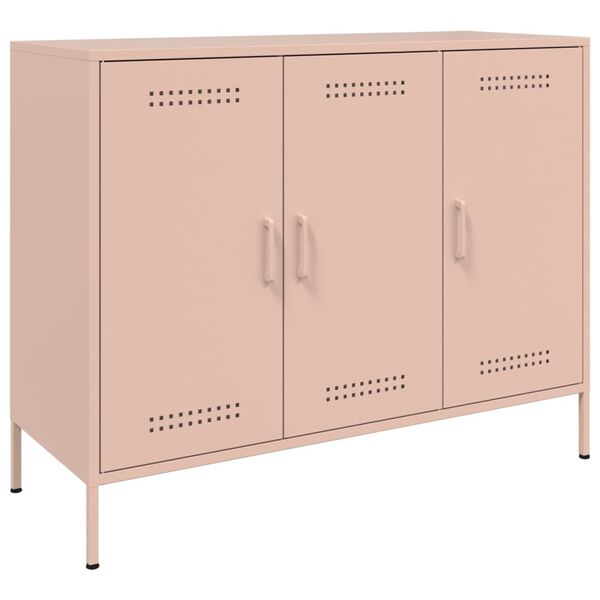 vidaXL Sideboard Pink 100.5x39x79 cm Steel