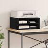 vidaXL Printer Stand Black oak 49 x 40 x 22.5 cm Engineered wood