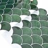 vidaXL Fish Scale Tile 10 pcs Dark Green 30 x 30 cm