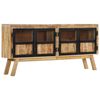 vidaXL Sideboard Brown and Black 160x30x76 cm Solid Wood Mango