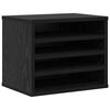 vidaXL Desk Organiser Black Oak 36 x 26 x 29.5 cm Engineered Wood