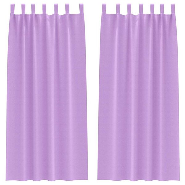 vidaXL Blackout Curtains with Rings 2 pcs Purple 260 x 140 cm