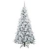vidaXL Artificial Hinged Christmas Tree White 210 cm PE and PVC
