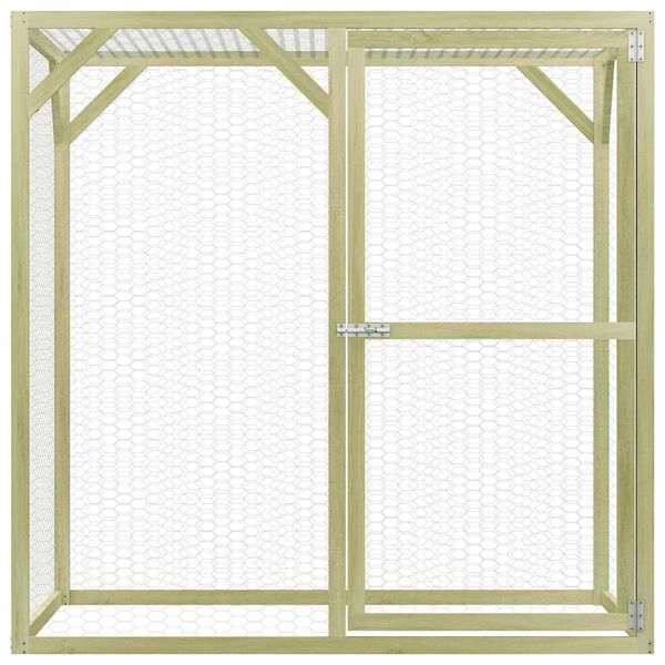 vidaXL Chicken Cage 1.5x1.5x1.5 m Impregnated Pinewood